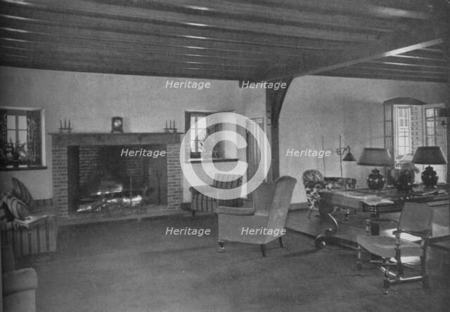 Fireplace in the dining room, Plainfield Country Club, Planfield, New Jersey, 1925. Artist: Unknown.