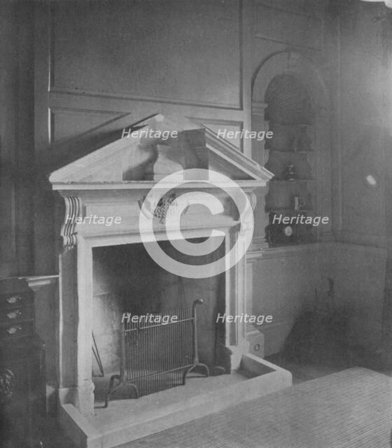 Fireplace in the study, Harrington House, Bourton-on-the-Water, Gloucestershire, 1926. Artist: Unknown.