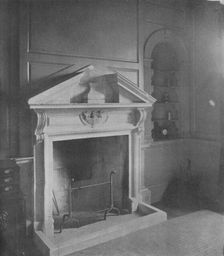 Fireplace in the study, Harrington House, Bourton-on-the-Water, Gloucestershire, 1926