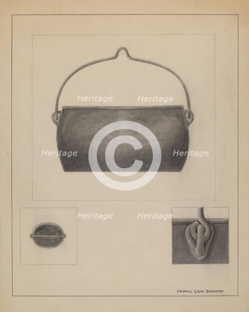 Fireplace Pot, c. 1937. Creator: Francis Law Durand.