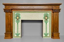 Fireplace Surround, 1901. Creator: Louis J. Millet