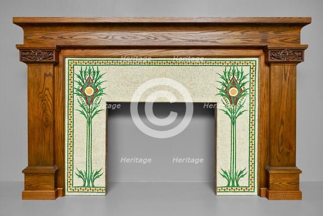Fireplace Surround, 1901. Creator: Louis J. Millet.