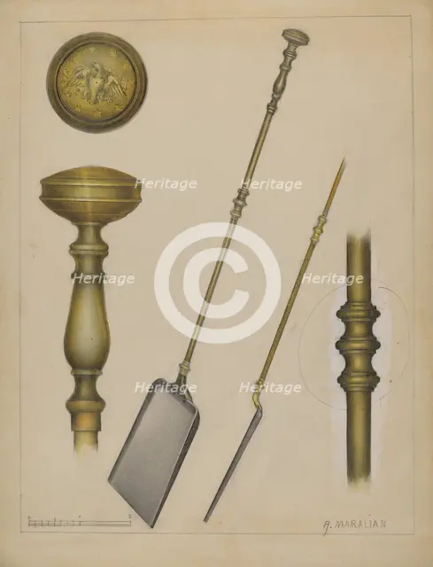Fireplace Shovel, c. 1936. Creator: Arsen Maralian.