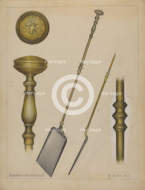 Fireplace Shovel, c. 1936. Creator: Arsen Maralian.