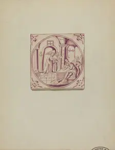 Fireplace Tile, c. 1936. Creator: John Dixon