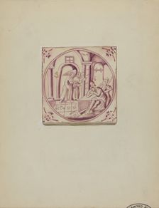 Fireplace Tile, c. 1936. Creator: John Dixon