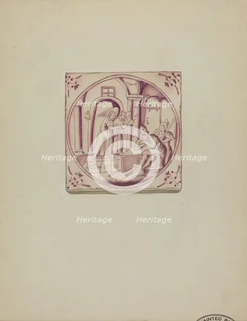 Fireplace Tile, c. 1936. Creator: John Dixon.