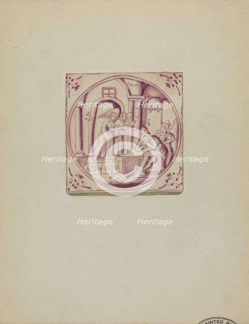 Fireplace Tile, c. 1936. Creator: John Dixon.