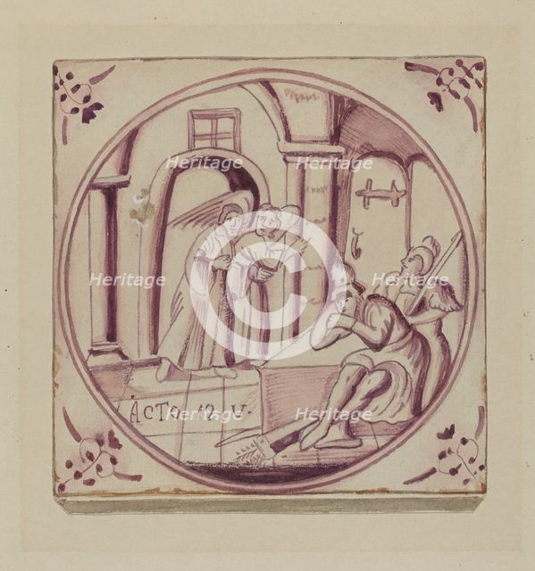 Fireplace Tile, c. 1936. Creator: John Dixon.