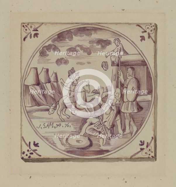 Fireplace Tile, c. 1936. Creator: John Dixon.