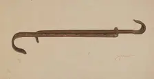 Fireplace Tool, c. 1940. Creator: Sydney Roberts