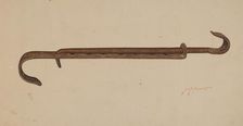 Fireplace Tool, c. 1940. Creator: Sydney Roberts