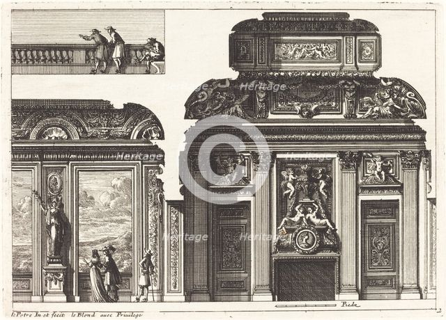 Fireplaces and Other Interior Decorations. Creator: Jean Lepautre.