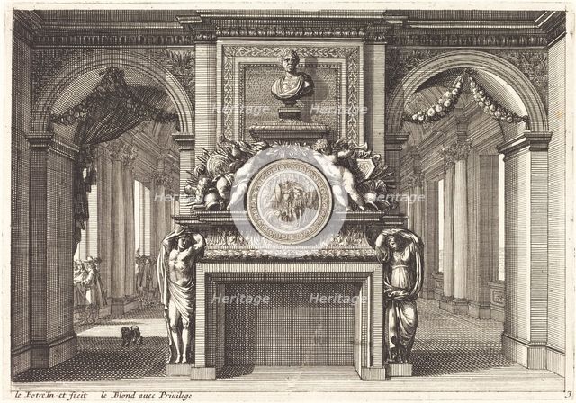Fireplaces and Other Interior Decorations. Creator: Jean Lepautre.