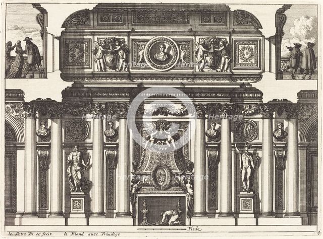 Fireplaces and Other Interior Decorations. Creator: Jean Lepautre.