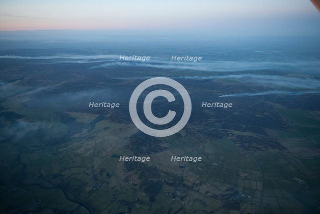 Fires on Dallow Moor, North Yorkshire, 2015. Creator: Historic England.
