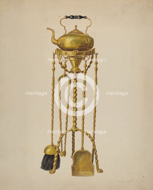 Fireside Set, c. 1938. Creator: Hans Mangelsdorf.