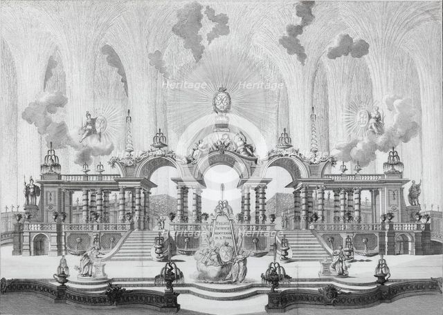 Fireworks on the birthday of Emperor Peter III on February 10, 1762 in Tsarskoye Selo, 1762.