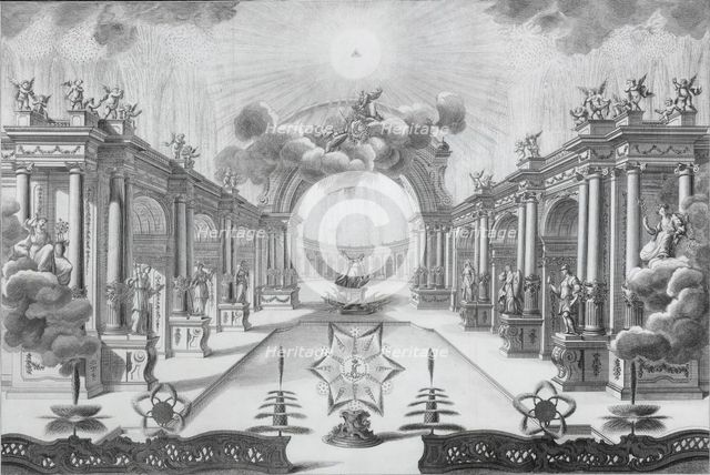 Fireworks on the occasion of the coronation of Empress Catherine II in September 1762 in Moscow, 176