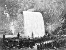 Fireworks at the Crystal Palace, 1869. Creator: Unknown