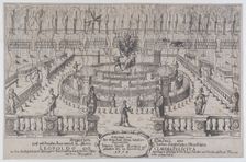 Fireworks display, Nuremberg, 1659, 1673. Creator: Anon