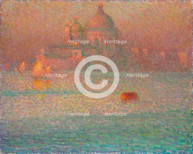 Fireworks. Winter Morning in Venice, 1907. Artist: Le Sidaner, Henri (1862-1939)