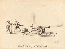 Firing the Cannon, 1634/1635. Creator: Jacques Callot