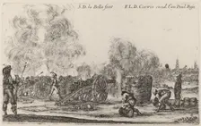 Firing the Cannons, c. 1641. Creator: Stefano della Bella