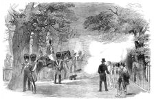 Firing the Park Guns for the Great Victory in the Crimea, 1854. Creator: Smyth