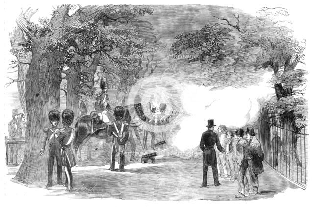 Firing the Park Guns for the Great Victory in the Crimea, 1854. Creator: Smyth.