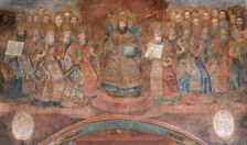 First Council of Nicaea. Artist: Ancient Russian frescos