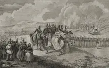 First Carlist War, (1833-1840): Military review of 1st January 1834, under the presidency of...1842. Creator: Pedro Celestino Mare