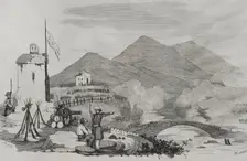 First Carlist War (1833-1840): Attack on Castrejana Bridge in 1835 (1845). Creators: Francisco Sainz, Martínez