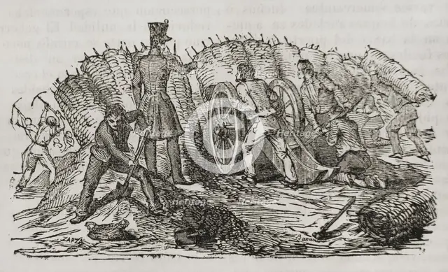 First Carlist War, (1833-1840): Action at Vargas, November 3, 1833, (1842).  Creator: Unknown.