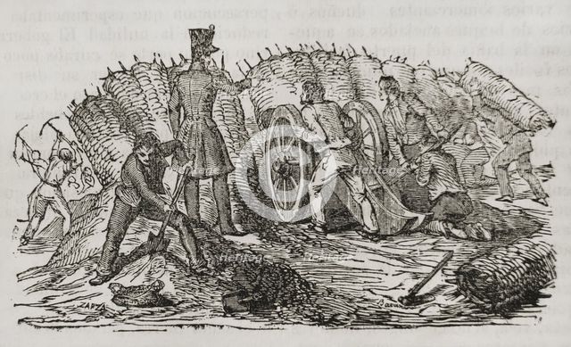 First Carlist War, (1833-1840): Action at Vargas, November 3, 1833, (1842).  Creator: Unknown.