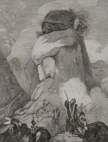 First Carlist War (1833-1840): Action in the Améscoas valley (19 to 24 April 1835), Navarre, 1845. Creators: Francisco Sainz, Camilo de Alabern