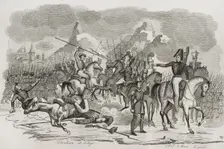 First Carlist War, (1833-1840): Action of Zalduendo, 1842. Creator: Pedro Celestino Mare