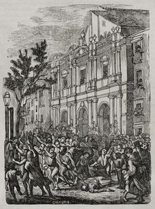 First Carlist War, (1833-1840): Anti-clerical riots of 1835 in Barcelona, 1845. Creator: Chamorro