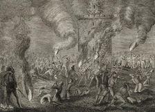 First Carlist War, (1833-1840): Assassination of Carlist prisoners in the Citadel...,1836 (1845). Creator: Unknown