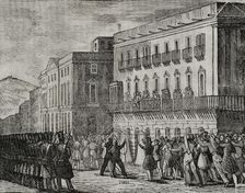 First Carlist War, (1833-1840): Assassination of General Bassa, 1835 (1845). Creator: Unknown