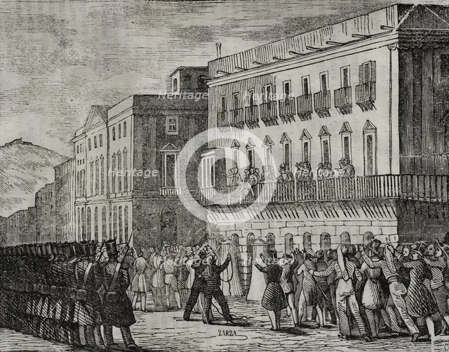 First Carlist War, (1833-1840): Assassination of General Bassa, 1835 (1845). Creator: Unknown.