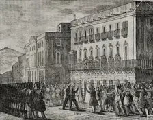 First Carlist War, (1833-1840): Assassination of General Bassa, 1835 (1845). Creator: Unknown
