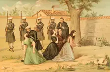 First Carlist War, (1833-1840); By order of Carlist general Ramón Cabrera, on 27 Feb 1836...1890. Creator: Juan Alaminos