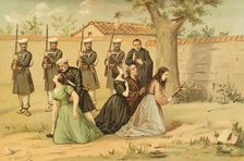 First Carlist War, (1833-1840); By order of Carlist general Ramón Cabrera, on 27 Feb 1836...1890. Creator: Juan Alaminos