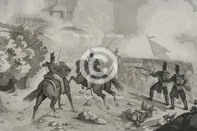 First Carlist War, (1833-1840): Battle of Calanda (6 December 1833), 1842. Creators: Manuel Miranda, Pedro Celestino Mare.