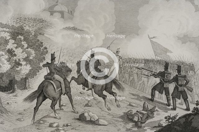 First Carlist War, (1833-1840): Battle of Calanda (6 December 1833), 1842. Creators: Manuel Miranda, Pedro Celestino Mare.