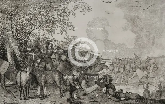 First Carlist War, (1833-1840): Battle of Elzaburu, (12 March 1835), 1845. Creator: Miranda.