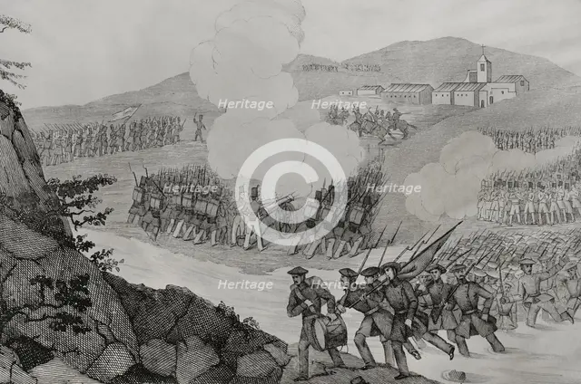First Carlist War, (1833-1840): Battle of Mendigorria, (16th July 1835), 1845 .  Creator: Manuel Miranda.