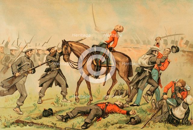 First Carlist War, (1833-1840): Battle of Oriamendi (16 March 1837), 1890.  Creator: Juan Alaminos.