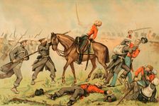 First Carlist War, (1833-1840): Battle of Oriamendi (16 March 1837), 1890. Creator: Juan Alaminos